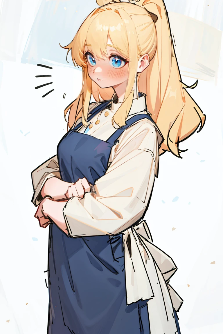 a little, 1 Girl, apron,