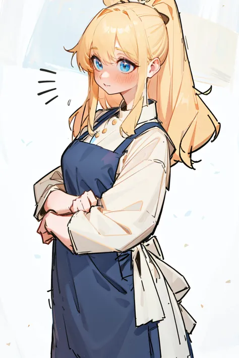 a little, 1 girl, apron,