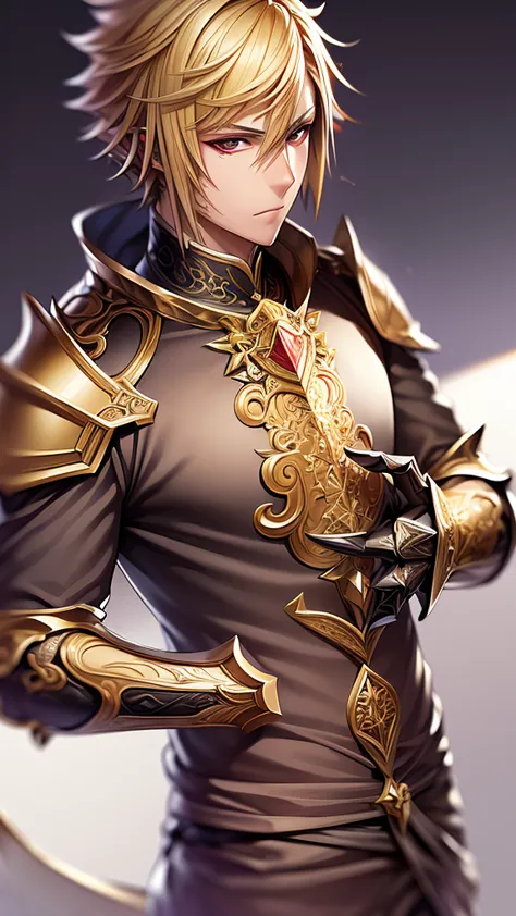 (masterpiece, highest quality, highest quality, official art, beautifully、beautiful:1.2), (1 male), uniform, blonde short hair, ...