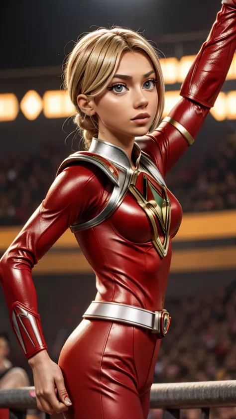 ester exposito red power rangers, she is fighting