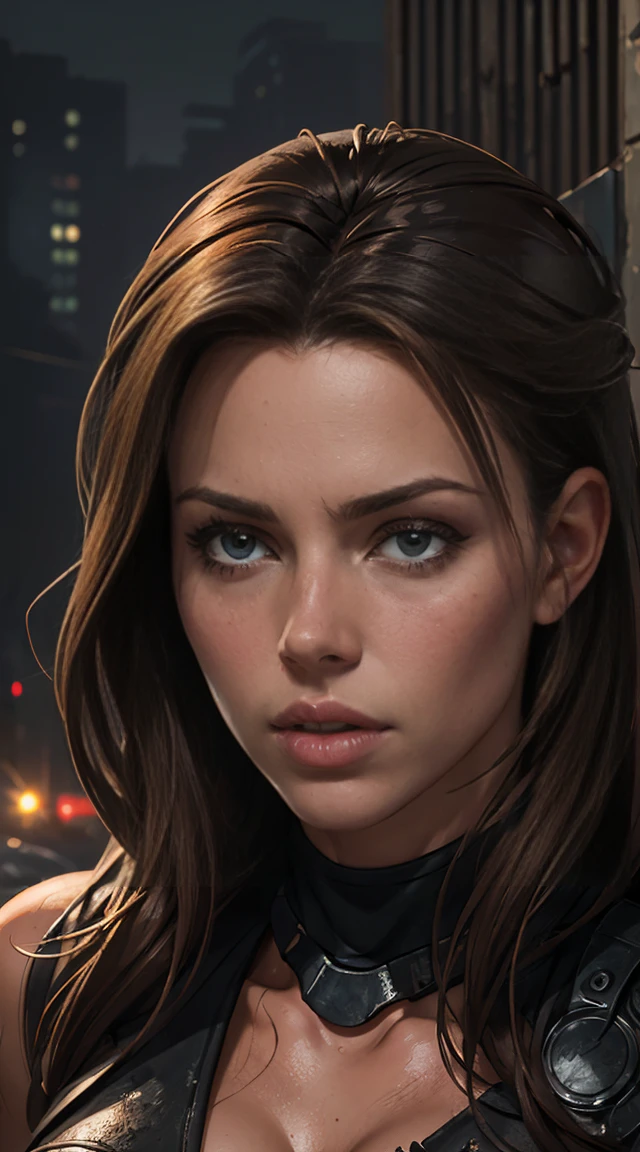 Hyperrealistic close-up photo of Kate Beckinsale, work of art, best qualityer, (photorrealistic:1.4), Create dystopian work of arts. Depict the cityscape in the gritty style of the game&#39;s concept art. This work should evoke a feeling of abandonment and despair in a futuristic setting.., Post-apocalyptic world. Notice the intricacies of the details, the sharp focus. (((camel toe))), ((attacked by zombie men)), (((strangled, Suffocated:1.4))), ((neckleace)), ((exposed bulges)), ((large, muscular hips))