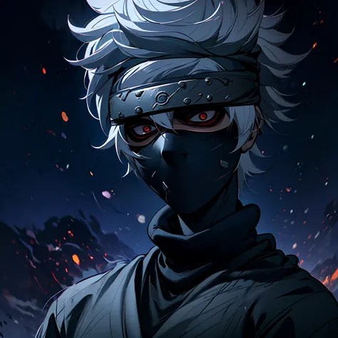 a fusion of kakashi and gabimaru, horror version