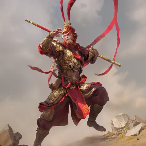 sun wukong, wukong, monkey king, chinese warrior,