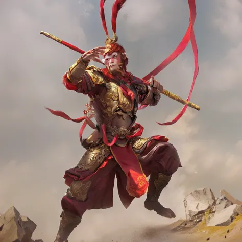 sun wukong, wukong, monkey king, chinese warrior,