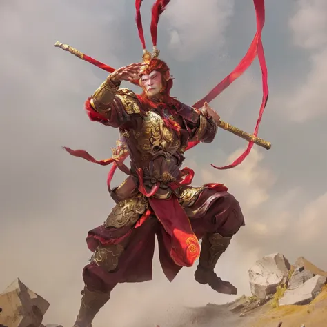 sun wukong, wukong, monkey king, chinese warrior,