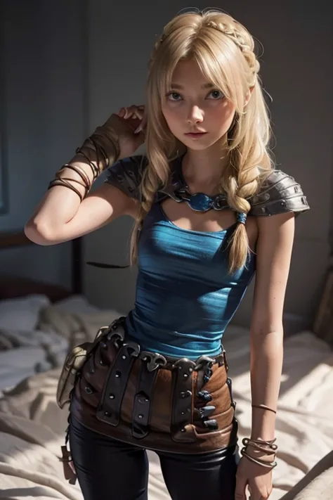 astrid hofferson, skinny body, small bust, two hands, whole body, her legs look very pretty, very sexy,