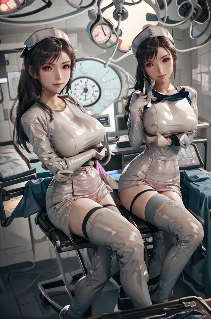 nurse uniform,hospital, latex nurse suit,nurses,busty,elbow gloves,labcoat,black hair woman,pink eyes , gigantic ,medical instruments,asian nurse,two nurses,speculum,examination room,oversize ,big ass ,strap on, lay on table ,legs spreaded,giving birth,gyno chair , dentist,Milf,latex,pink uniform,oversize breasts