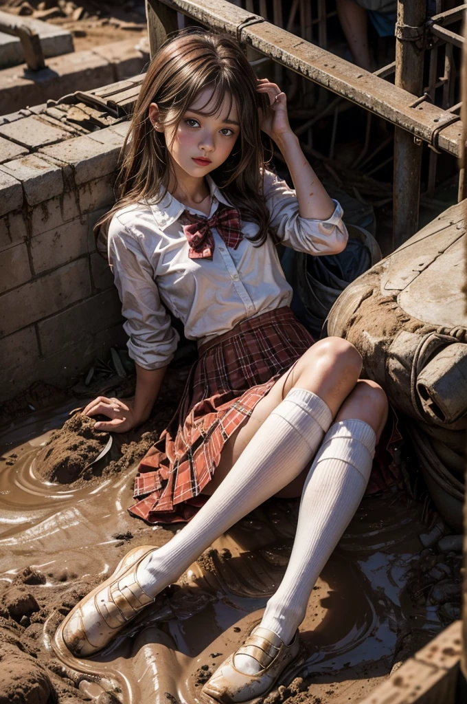 dirty white tights , Age 8 years, school shoes, dirty white socks , the waistband of the skirt is at a level above the chest. , schoolgirl with small breasts , red knot , red bow , dark red skirt , plaid skirt , pleated skirt , Dirty белая рубашка , realistic、top quality、Clear Photos、((Brick underground tunnel、Unpleasant smell of sewerage、Covered in mud、Sewer channels, filled with feces、a lot of trash and junk、Самая Dirty канализация))、The bricks are covered with moss、(( густые грязно-Brown hair、joy, covered in mud、Glad to get dirty))、(Dirty 、Tangier、Brown hair)、Lying face down in the dirt 、Scoop out the dirt with both hands、The beautiful girl&#39;s hair is covered in dirt、joy лежать в грязной канализации))、(((I want to smear dirt all over my body.、A large amount of impurities flows down the head.、The whole body is full of dirt 、a large amount of dirty garbage and waste , garbage heaps)), girl, Age 8 years, 1 girl, woman, emo_hairstyle, Red lipstick, Collar, Eyeliner, eyeshadow, smoky eyes, realistic lighting, school, shirt , tie, skirt, black stockings, long hair, flat chest, Shiny skin, Smirk, Bukkake, peeing on himself, stream of urine between the legs, tights, rectangular frame glasses, bright red lipstick, wet clothes, Charm, lustful look,