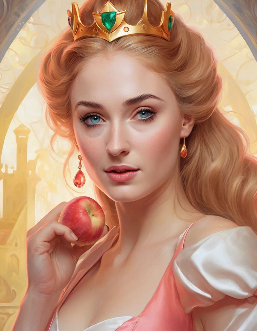 picture of (Ohwx Woman) as princess Peach, fancy, Very detailed, Digital paint, art station, Conceptual art, sharp focus, illustration, art by Tony Sart and artgerm and randy vargas