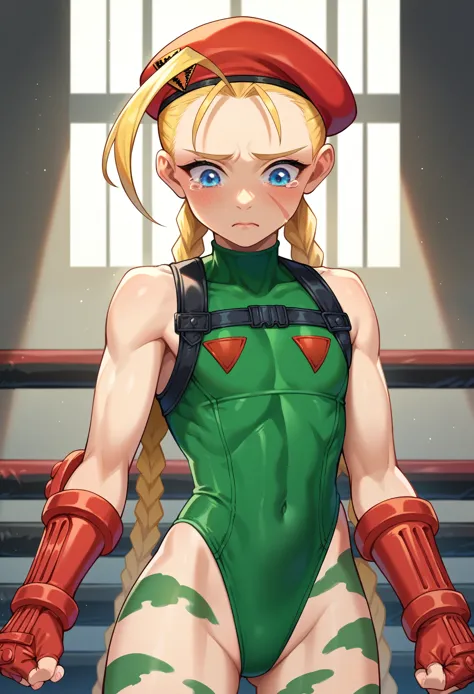 score_9, score_8_up, score_7_up, 1girl, solo, (loli), flat chest, cammywhitesfxl, scar on cheek, blue eyes, blonde hair, long ha...