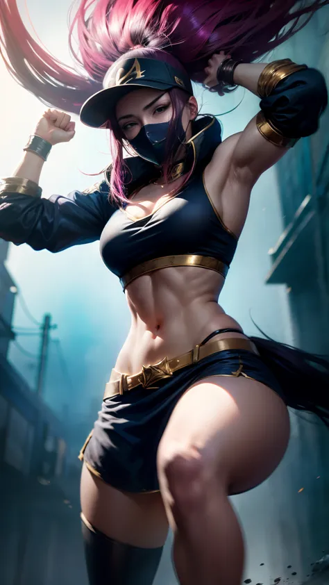 1girl, ready to fight, best art, high details , high quality, perfect , dynamic, akali