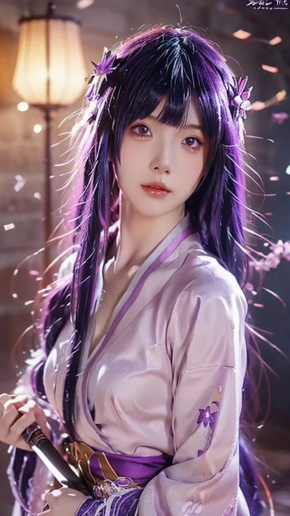 anime girl with purple hair and a sword in her hand, 2. 5 d cgi anime fantasy artwork, detailed digital anime art, beautiful fantasy anime, anime fantasy artwork, smooth anime cg art, advanced digital anime art, anime fantasy illustration, beautiful alluring anime woman, anime art wallpaper 8 k, stunning anime face portrait, anime art wallpaper 4k