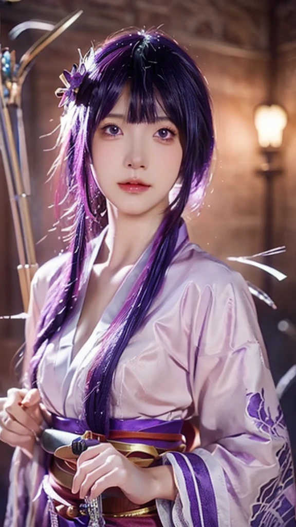 anime girl with purple hair and a sword in her hand, 2. 5 d cgi anime fantasy artwork, detailed digital anime art, beautiful fantasy anime, anime fantasy artwork, smooth anime cg art, advanced digital anime art, anime fantasy illustration, beautiful alluring anime woman, anime art wallpaper 8 k, stunning anime face portrait, anime art wallpaper 4k