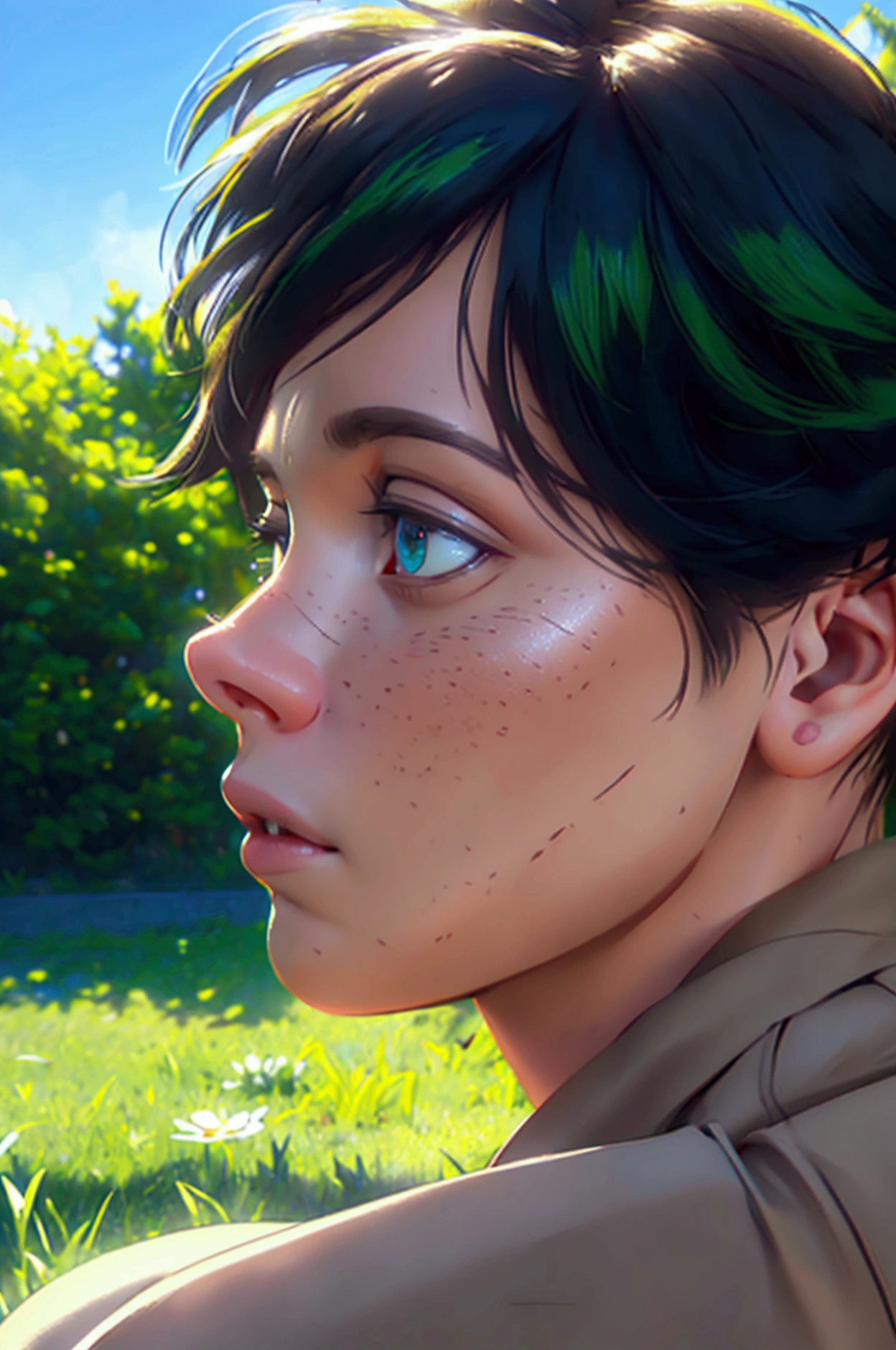 a small boy playing with a ball, detailed face, detailed eyes, detailed nose, detailed lips, cute expression, playing outdoors, green grass field, sunny day, warm colors, vibrant colors, (best quality,4k,8k,highres,masterpiece:1.2),ultra-detailed,(realistic,photorealistic,photo-realistic:1.37),natural lighting,detailed textures,intricate details,beautiful scenery,highly detailed