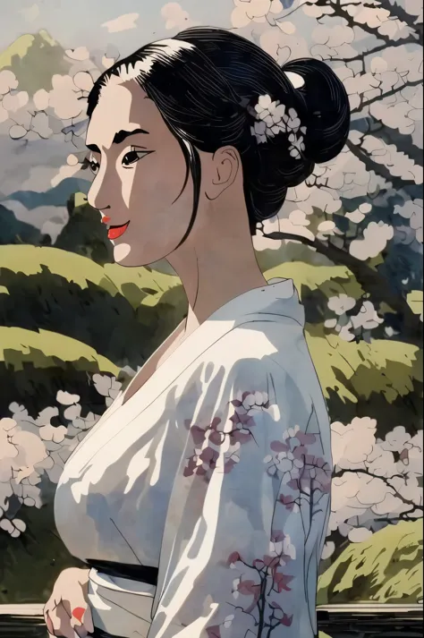 masterpiece, best quality, ukiyo-e:1.2, in hokusai style