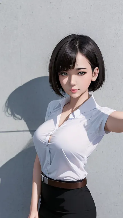 pretty thai woman short hair  , (8k, best quality, masterpiece, ultra highres:1.2) photo of pretty thai woman beautiful, beautif...