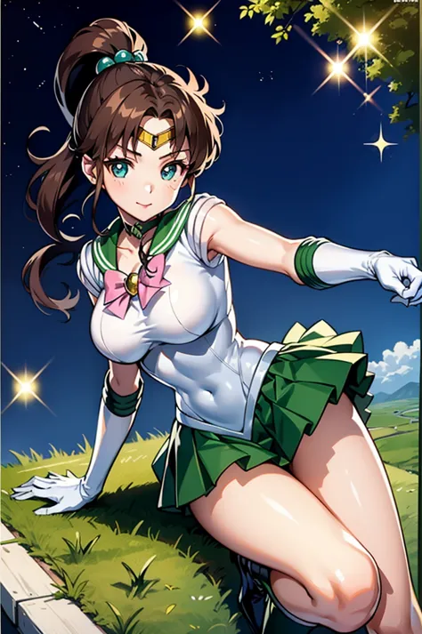 view your audience, see this、looking into the camera、sailor jupiter、are standing、hmph , thigh opening、spread your legs、beautiful...