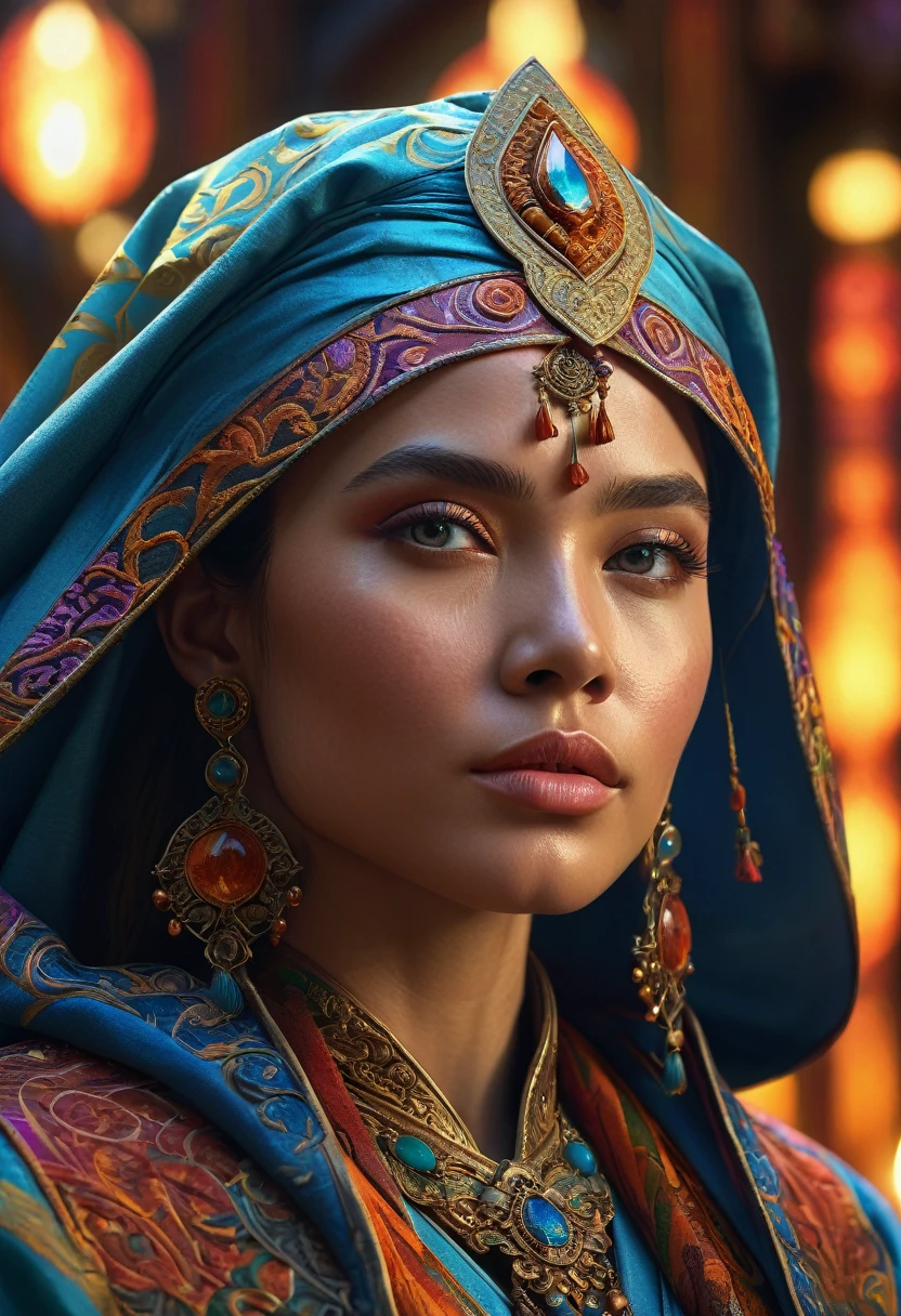 zhubajie, solo, 1 person, detailed face, detailed eyes, extremely detailed face and features,ornate robes, detailed clothing, intricate patterns, fantasy setting, glowing light, vibrant colors, digital painting, cinematic lighting, dramatic pose, atmospheric, masterpiece, (best quality, 4k, 8k, highres, masterpiece:1.2), ultra-detailed, (realistic, photorealistic, photo-realistic:1.37), cinematic, concept art, 8k, intricate details, hyper realistic