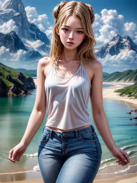 :: body tall girl,masterpiece high-detailed, 8k, hyperrealistic &  hips slim, girl age 12 yearold detailed hyperrealistic
face b...