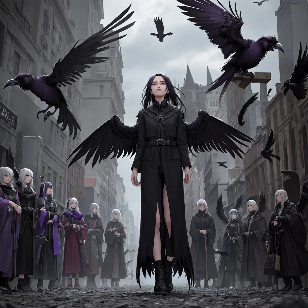 Vorn... Ravens... Ravens...
Black wings of the end...
These messengers of death are circling, живых всех браня

Ravens... Ravens ... Ravens...
black eyes. 
The paths are unknown, 
Along which the crow&#39;s path leads...