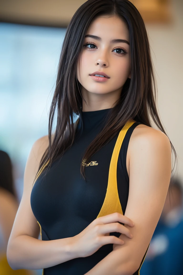 (8k, RAW Photos,Highest quality, High resolution:1.1), (超Realisticな:1.4),(Realistic, Realistic:1.3),The Beauty of Japan、((Upper Body:1.3))、Gymnastics Team - Flexible Leotards and Grips