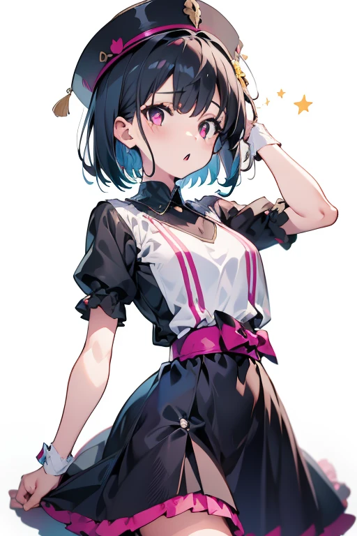 1girl,:o,black_dress,bob_cut,brown_hair,commentary_request,cowboy_shot,dress,hat,highres,looking_at_viewer,osanai_yuki,parted_lips,pink_eyes,puffy_short_sleeves,puffy_sleeves,short_hair,short_sleeves,shoushimin_series,simple_background,solo,teiku_(tokagezaurusu),twitter_username,white_background,white_hat, best quality, masterpiece, nai3
パラメーターを見る
