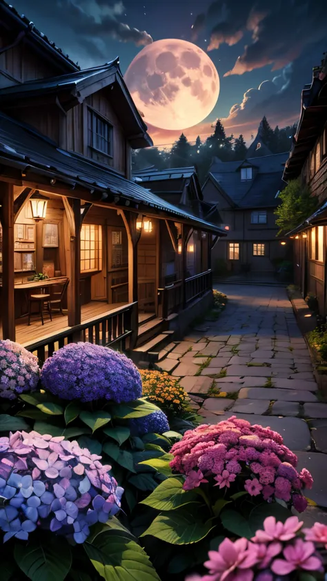 masterpiece, 最high quality, high quality, very detailed cg 8k wallpaper unit, scenery, outdoor, set up, medieval tavern, autumn ...