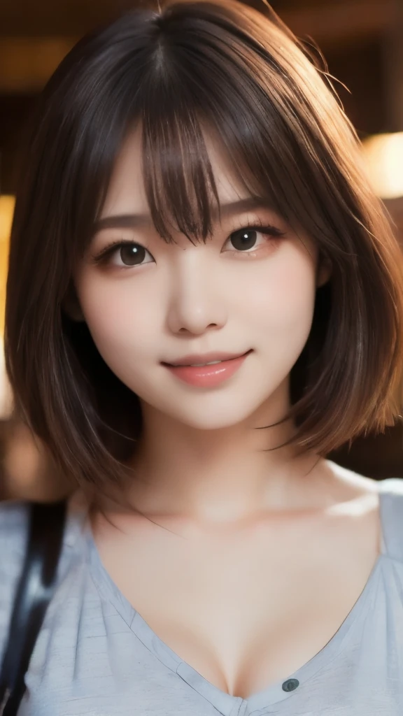 8k,highest quality,(masterpiece:1.2),(realistic),(realistic:1.37),ultra-high resolution,1 female college student,smile,beautiful...