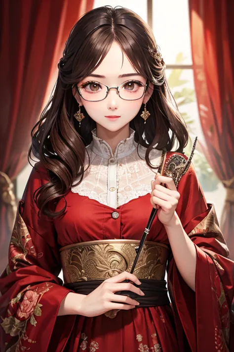 Highest quality、masterpiece、High sensitivity、High resolution、Detailed Description、Slender women、Glasses、beautician、Cut and Perm、