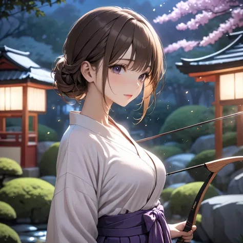 high resolution, masterpiece, 最high quality, very detailed, high quality, textured skin,  brown hair, natural look, japanese gar...