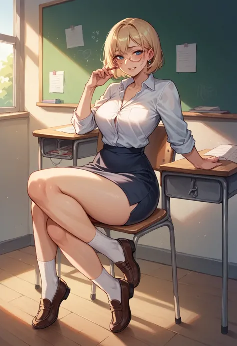 attractive leg show,secretly ,woman, school,teacher