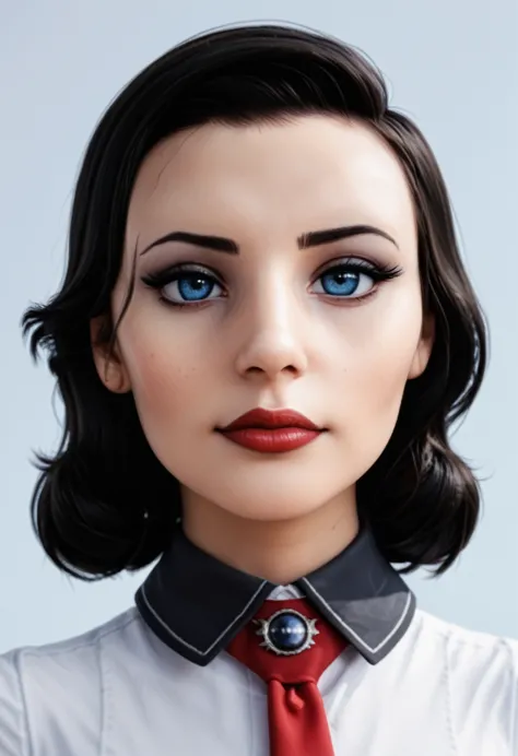 score_9, score_8_up, score_7_up, score_6_up
bioshockburialelizabeth, 1girl, black hair, blue eyes, looking at viewer, simple bac...