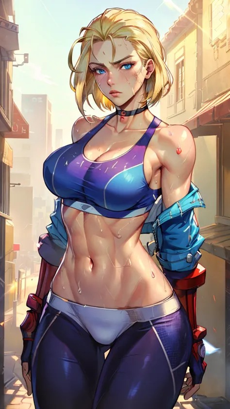 ((((masterpiece, best quality, high resolution)))), extremely detailed 8k, 1 female, (cammy white) wearing her cammy white outfi...