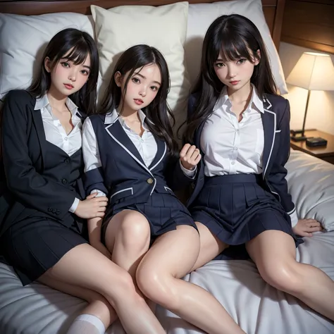 beautiful and innocent high school girls and horny high school boys,  while sleeping in bed in her school uniform, a group of hi...