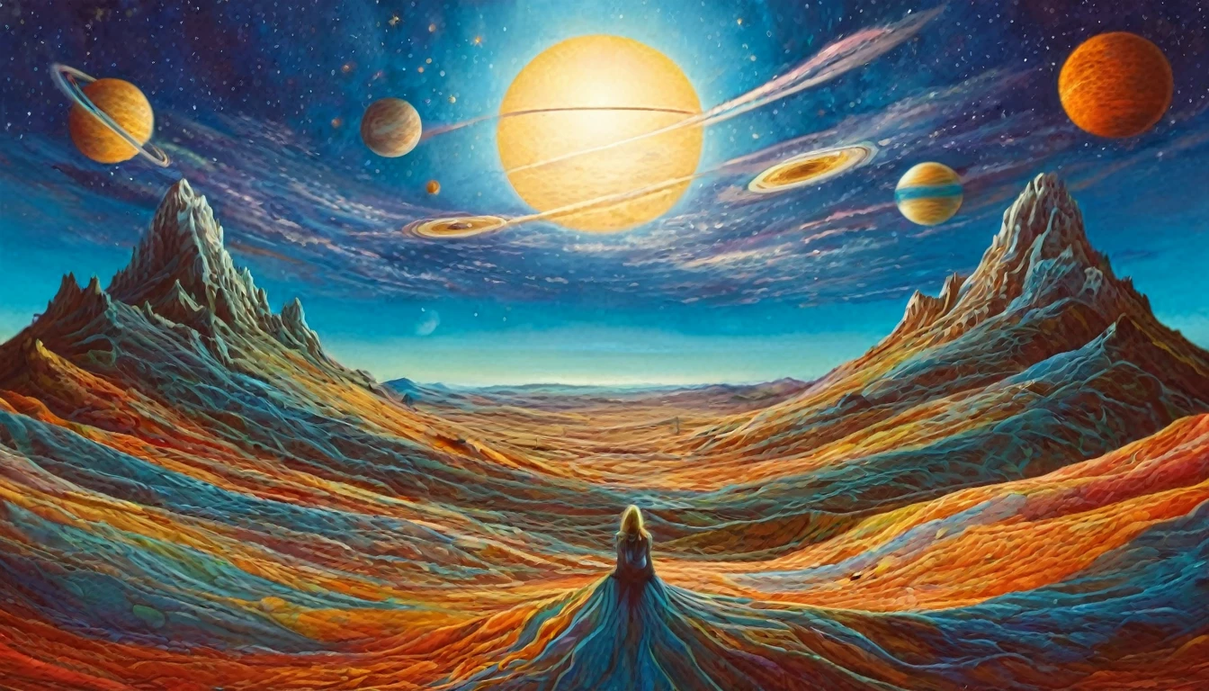 universe, Surrealism, Very detailed, high quality, Very detailed, .Amanda Sage Style