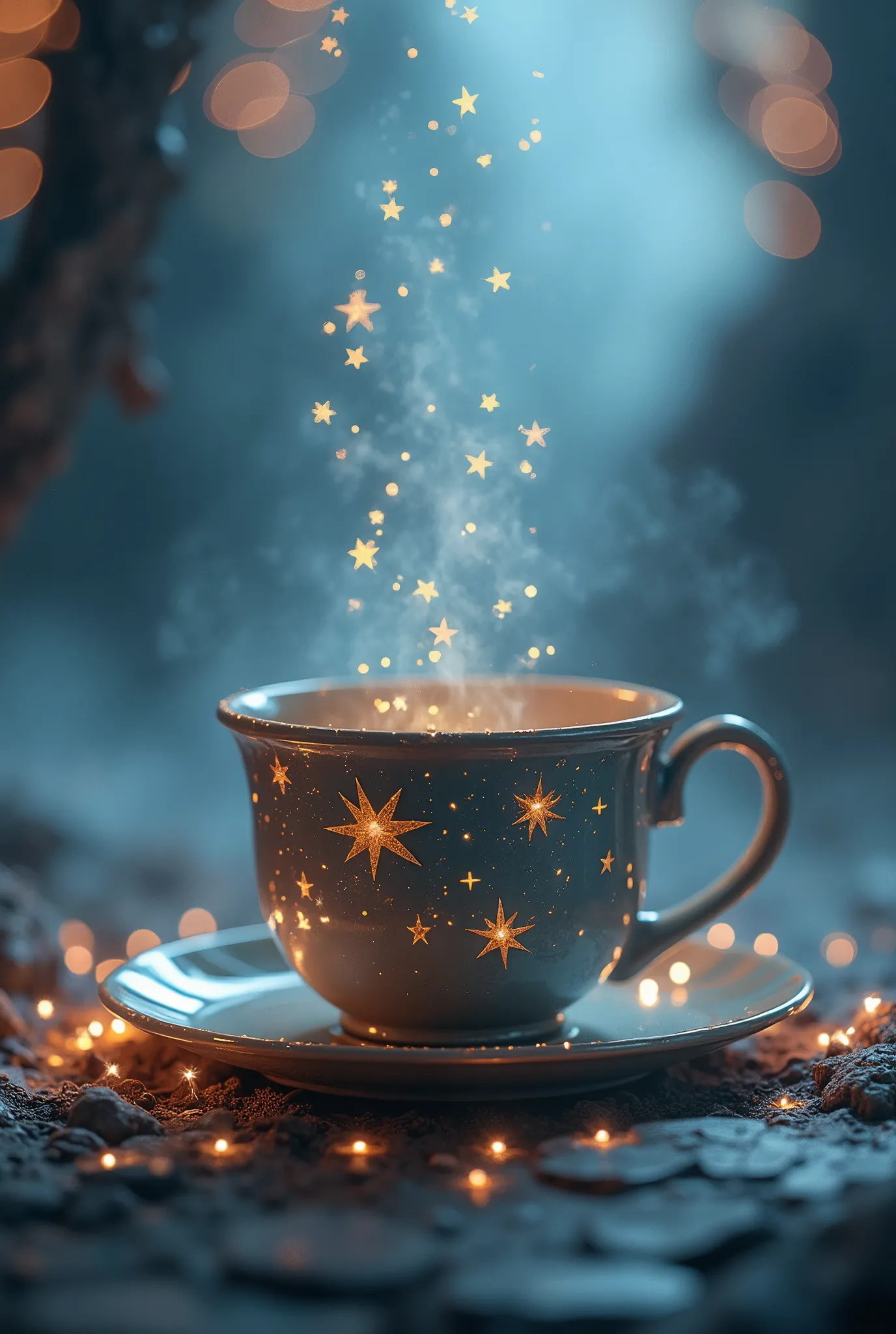 Cute Background、I feel like I&#39;m being sucked in、Ceramic cup with stars、Very beautiful、mysterious