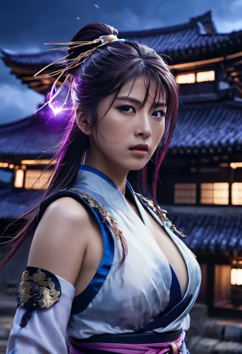 highest quality, masterpiece, high-detail, reflects light realistically, 1 girl, upper body, shogun raiden,  big breasts, perfec...