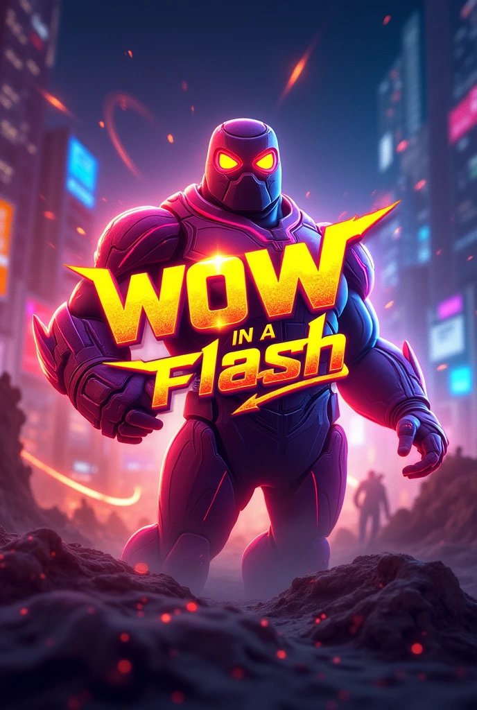 make a banner for youtube channel name "Wow in a Flash"