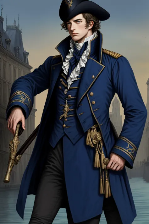 highest quality, masterpiece, high resolution,，（pierre-antoine, count dupont of the pond），french，french revolutionary soldier，me...