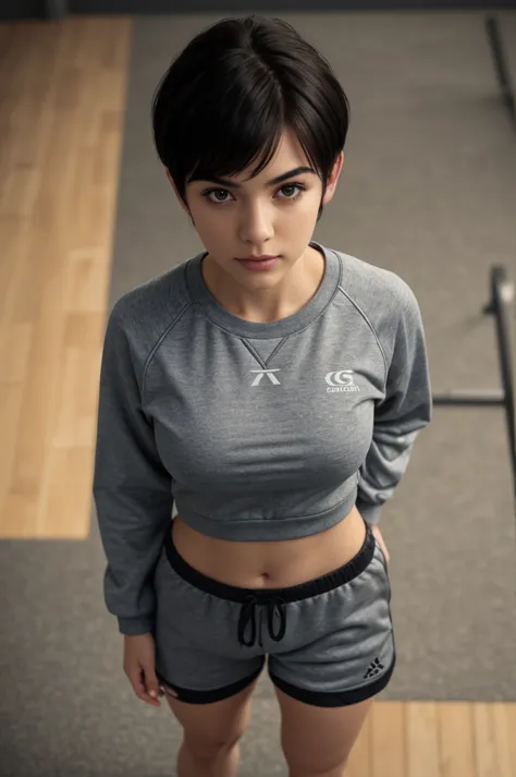 (ultra realistic,32k, masterpiece:1.2),(high detailed skin:1.1),( 8k uhd, dslr, high quality:1.1),
 1girl,black hair, pixie cut ...