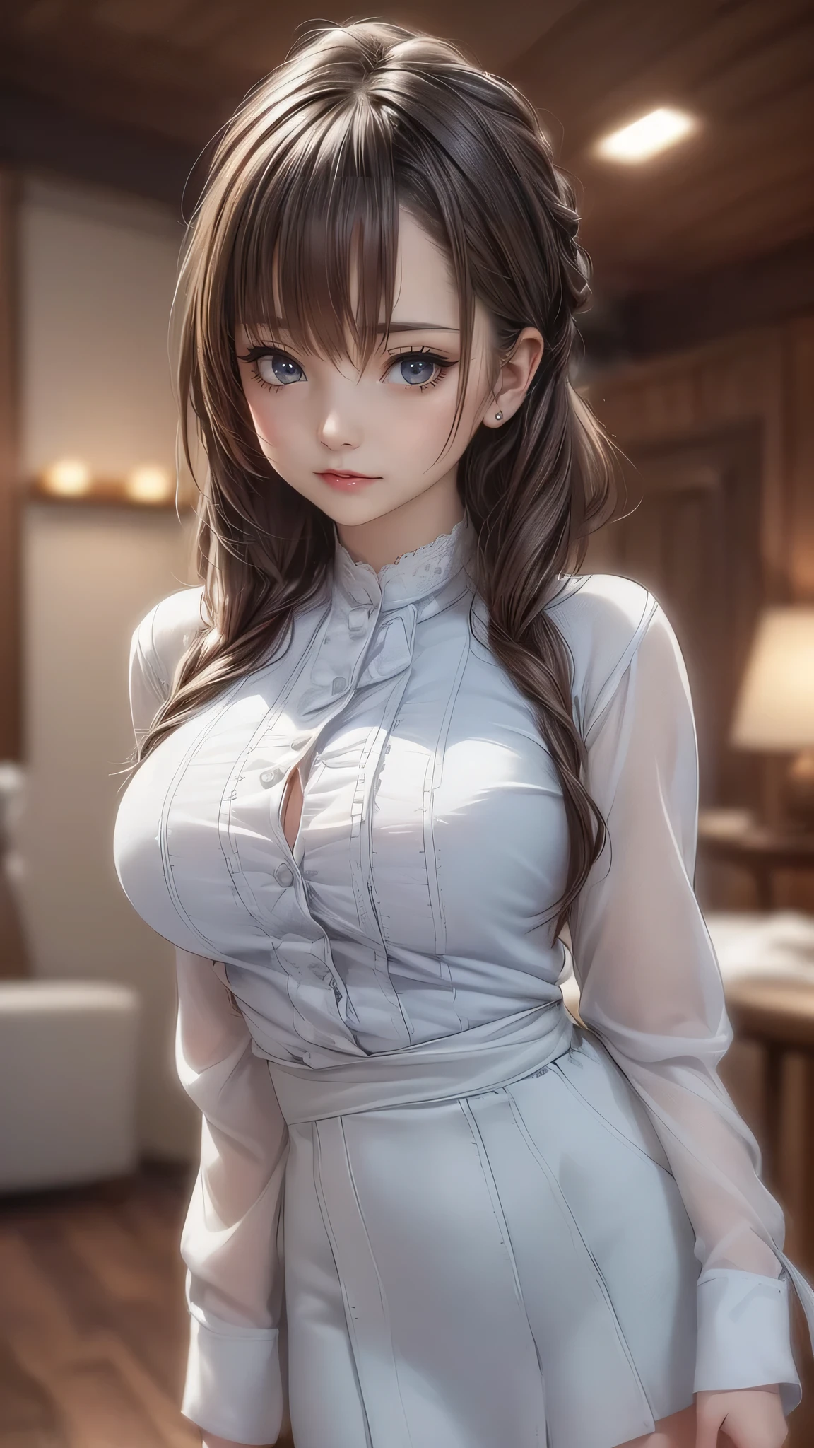 (random cute clothed:1.5),(Thin type:1.5),(large breasts),(random hairstyle),(Highest image quality, (8K), Ultra-realistic, Best Quality, High quality, High Definition, high quality texture, high detailing, Beautiful detailed, fine detailed, extremely details CG, Detailed texture, realistic representation of face, masterpiece, presence)