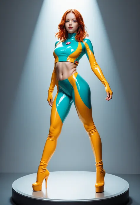 a sexy  superheroine,  with, powerful and seductive, detailed facial features, cinematic lighting, dynamic pose,, vibrant colors...