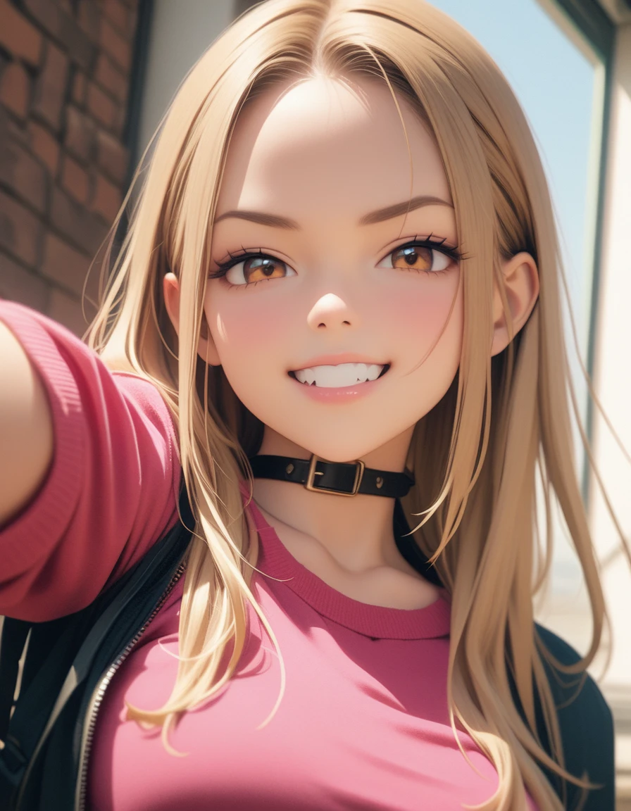 (Highest quality, 4K, 8k, High resolution, masterpiece:1.2), Very detailed, Picturesque, Anime style photo, Photo Anime:1.37)、blonde、Pixiecut、gyaru、evil grin、