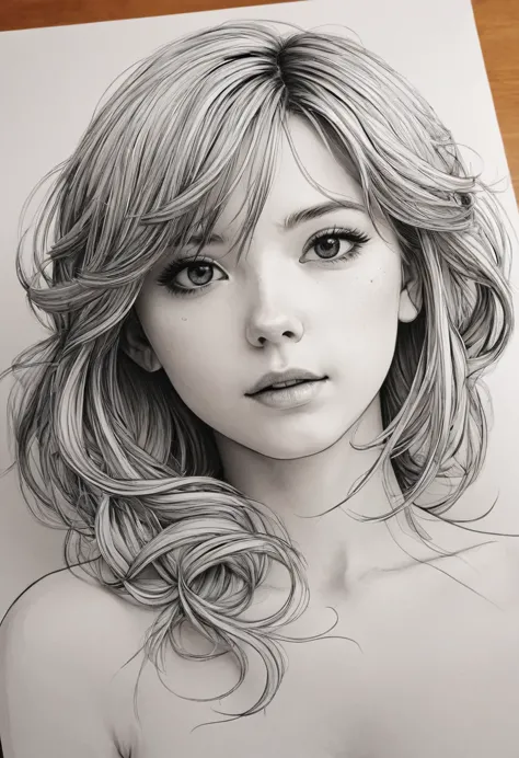 anime line art, by lois van baarle, best quality, masterpiece, very aesthetic, perfect composition, intricate details, ultra-det...