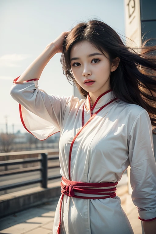 (Feel the wind pose:1.3, Hair blowing in the wind:1.5), (beautiful girl, Baby Face:1.6, Cute face, Idol Face:1.2), (Small and slender figure), (Slender body line), (((Mysterious and divine々Ishi costume:1.3))), (Girl&#39;s smooth body:1.2), Delicate beautiful skin, Small beautiful butt, Narrow waist, Thin thighs, (Highest quality, 8k, masterpiece:1.2), ((Frontal portrait:1.3)), ((Medium breast, Beautiful nipples)), ((Girl standing on the prairie)), (Detailed eyes and face:1.3), (Detailed hands:1.2, Little girl&#39;s small hand:1.2), ((Fantastic Background)), (Perfect Anatomy), Ultra-detailed, (Idol Smile:1.3, blush:1.2), (View the viewer:1.3),The belly button and the surrounding area are exposed,Shoulders exposed skin,Slim figure,A beautiful girl with a proactive approach to life,Naturally beautiful girl,The arms have exposed skin,Ultra mini skirt,pale pink panty shot, vivid colors,Colorful images,Maximum number of pixels,Real raw photos,((Pale pink underwear)),((Thin string-shaped underwear)),((Thin cotton underwear)),((Thin thighs)),((Thin legs)),Anatomically correct, accurate, Highest quality, far and near method, Dutch Angle, Blushing, High resolution, 