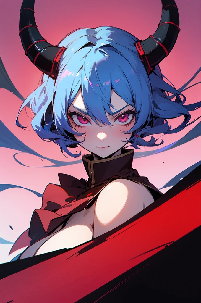 drawing of a girl Including horns and a red nose, Devil Girl, Including horns, in animation style, demon anime girl, drawn in Microsoft Paint, Mika Kurai Demon, Castlevania, portrait of Devil Girl, Evil Evil Expressions, in animation style, devil&#39;s face, Horns and red eyes, devil woman, portrait of a female demon, 일본 in animation style, White hair