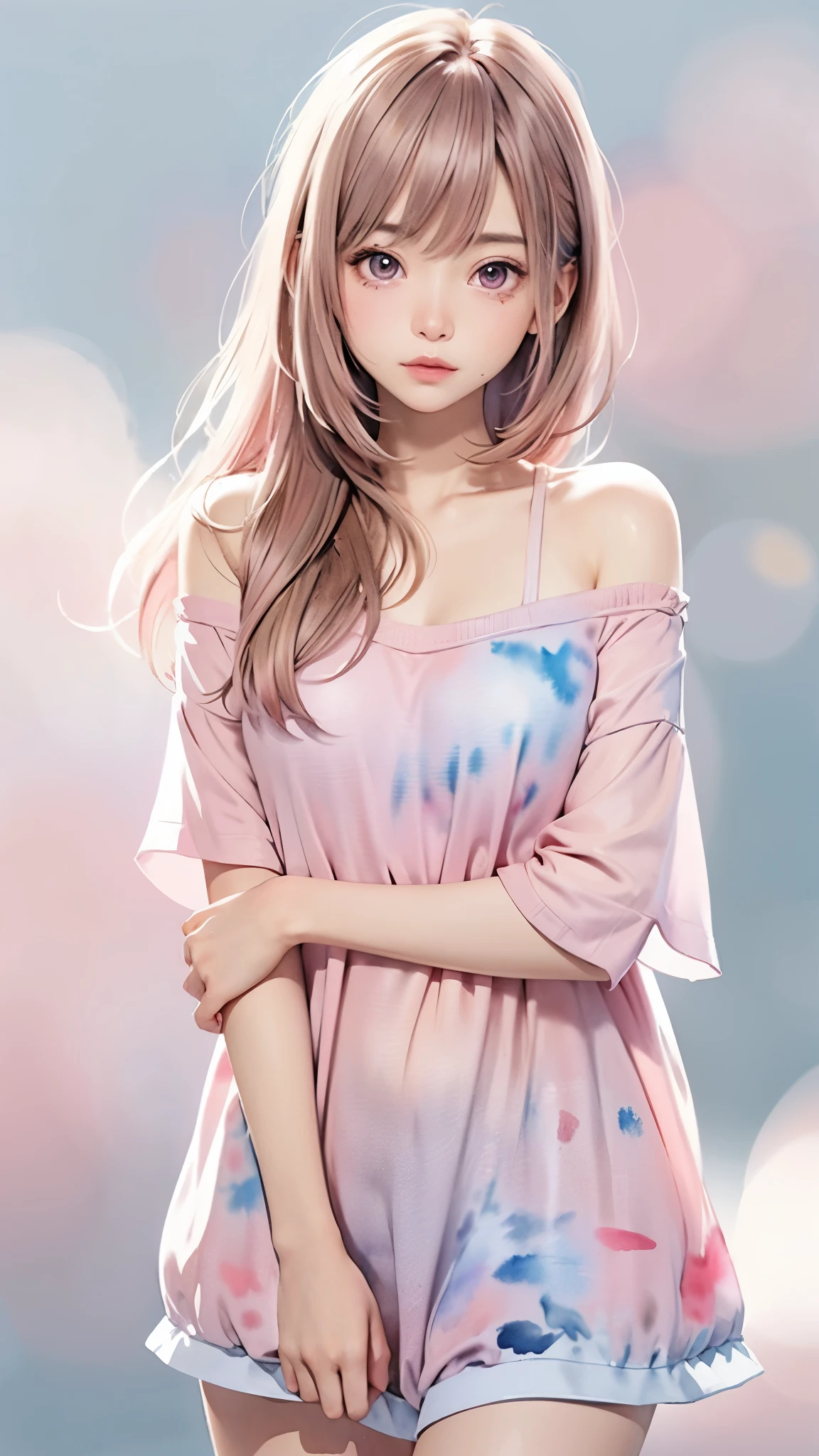 (((Blurred background、Watercolor style background)))、A girl、１６talent、anatomy、Light pink eyes、#11: Loose Low Ponytail、Light pink hair、Small Breasts、Black open collar dress、Transparent lace dress、translucent、Random pose、best quality、high resolution、high resolution、Light、Professional photographer、(masterpiece:1.5)、(best quality:1.5)、(8k:1.2)、(Very detailed:1.2)、(Practical:1.2)、(超high resolution:1.2)、(Highly detailed and Practical skin:1.2)、(Very detailed and clean sharp eyes:1.2)、(Three women sentenced to prison.:1.5)、(Violent sex with multiple men:1.6)、(Overflowing love juice:1.4)、(Once the hiccups:1.5)、rest、(20-year-old woman weight loss:1.3)、(Beautiful eyeliner)、(Beautiful eye shadow)、natural lip color、rest、(White transparent thin underwear:1.2)、（White lace underwear：1.2）、rest、(Long shoulder-length white hair:1.8)、(flat chest：1.8)、（Underwear was torn by many people:1.5）、（The underwear was torn:1.6）、（Shredded panties:1.8）、（（Half naked:1.8））、Not even a ray.、(I&#39;I twitch:1.6)、(blush:1.2)、(ecstasy:1.6),(ending:1.2),(Vulgar:1.2),(stupid:1.2),(steam:1.5),(trembling:1.8),(Tears:1.2),(Slobber:1.5),(Sweat:1.4),(Roll your eyes:1.6)、（The underwear was torn in the middle by multiple people：1.5）、（The underwear is torn in the middle：1.8）、（soak：1.2）、（Multiple people take turns：1.5）、（Overall damage to underwear：1.2）、（Chest compressions：1.5）、（The underwear was torn in many places：1.8）、（UnderwearTorn from top to bottom.：1.2）、（Extensive exposure of genitals：1.8）、（Showing female pink genitals：1.8）、（Exposing breasts：1.8）、（Torn from top to bottom.Exposing body parts：1.8）、（Torn from top to bottom.Exposing the skin of the body：1.2）、（The underwear was torn in many places on the upper body：1.5）、（Exposing breasts：1.5）、（Many people have seen：1.5）、（body fluid：1.5）、（Being touched by many people：1.2）、(Very small：1.3)、(Very small nipples：1.3)