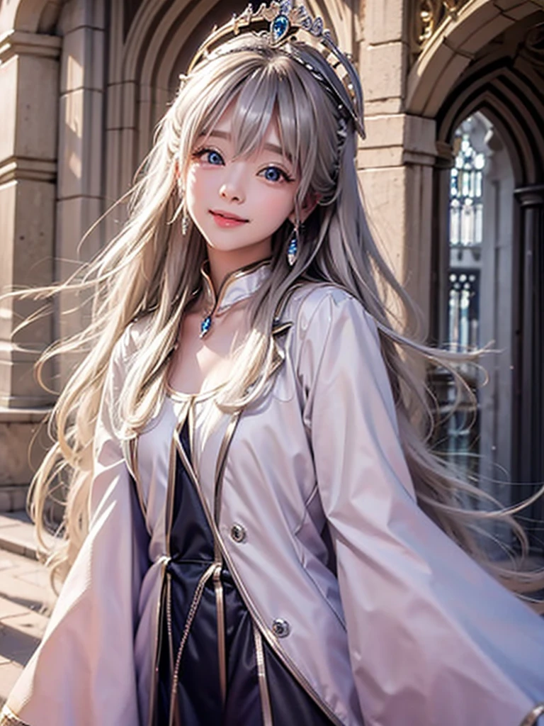 Long Hair, accessories, Earrings, accurate, happiness/joy, Angel Halo, Sparkle Effect, Angel Silver Hair, 