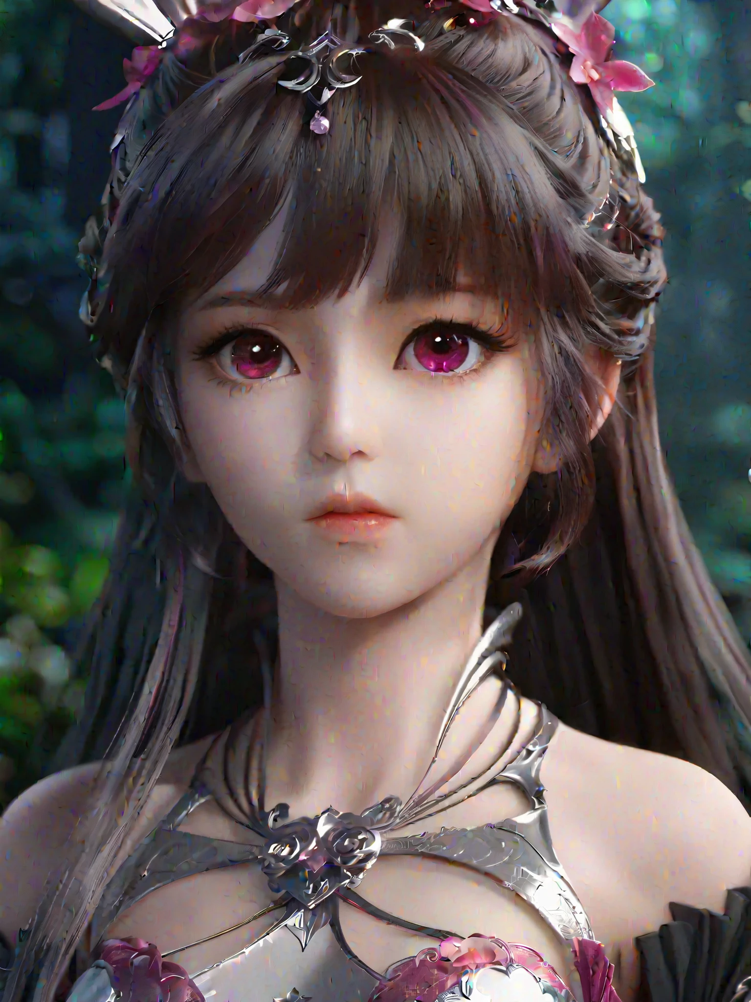 quality(8k wallpaper of extremely detailed CG unit, ​masterpiece, hight resolution, top-quality, top-quality real texture skin,hyper realisitic, digitial painting,long brown hair, magenta eyes,heavenly beauty,xiaowu,magenta eyes,increase the resolution,RAW photos，best qualtiy,highly detailed,the wallpaper),BREAK,8K, Chibi, Kuromi, (highest quality, Tabletop:1.2, 超A high resolution, Realistic:1.5), RAW Photos, One Girl, Off the shoulder, Deep Shadow, Low light, Cool Tones, Captivating Gaze, long hair, fresh atmosphere, forest atmosphere, Subtle highlights, Dramatic contrast, Graceful pose, Intense emotions, Heavenly beauty, enchanting darkness, Captivating Expressions undefined, undefined, undefined, undefined, undefined, undefined, undefined, undefined, undefined, undefined, undefined, undefined, undefined, undefined, undefined, undefined, undefined, undefined, undefined, undefined, undefined, undefined, undefined, 