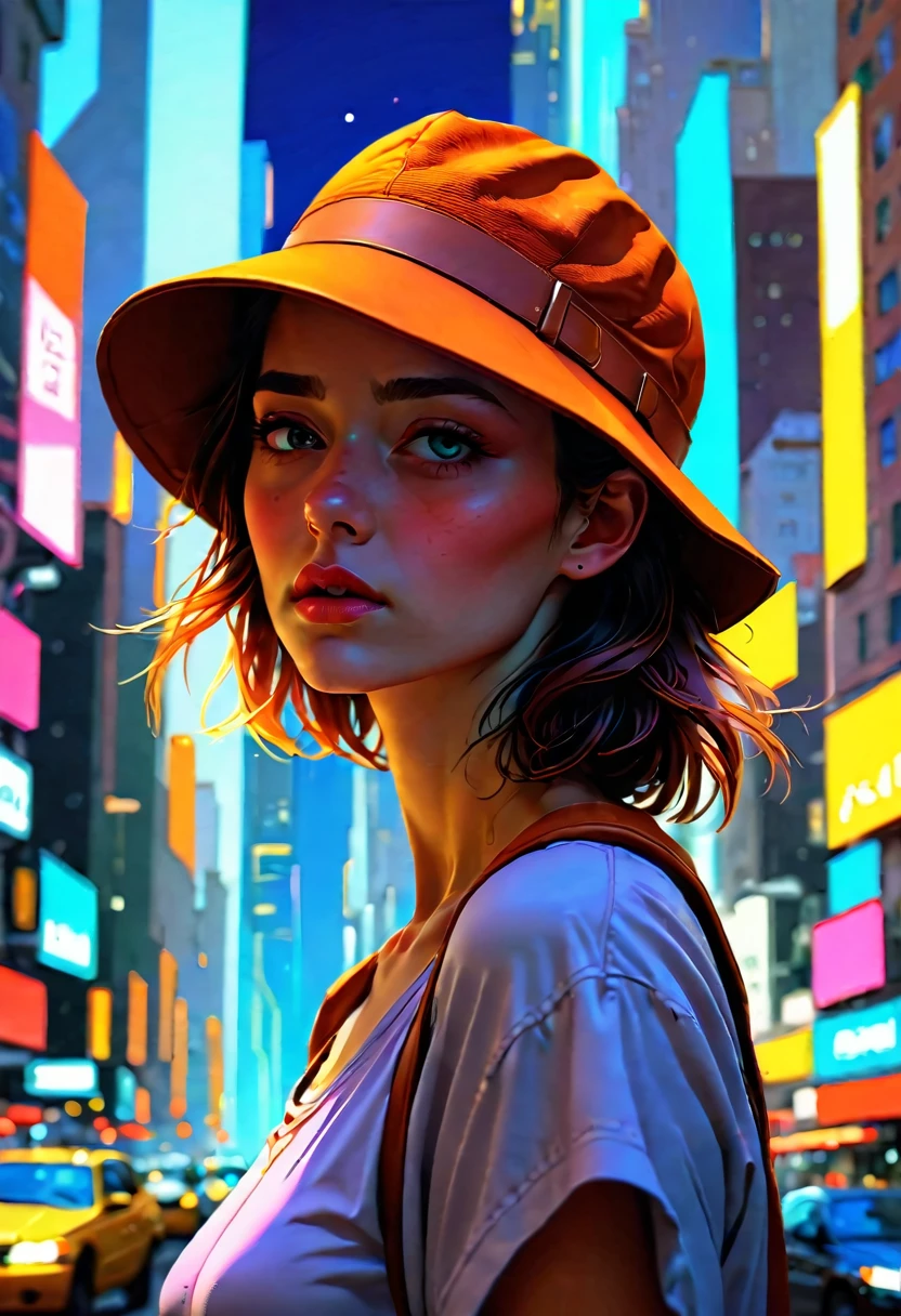 girl in the city, stunning digital illustration, beautiful digital artwork, Amazing art style, beautiful digital illustration, gorgeous digital painting, Moebius + loish + VLP, realistic art style, realistic digital art 4k, realistic digital art 4k, , gorgeous digital art
